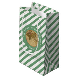 アンティーク1786東半球マップテーマパーティー スモールペーパーバッグ