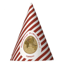 アンティーク1786東半球マップテーマパーティー パーティーハット