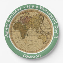 アンティーク1786東半球マップテーマパーティー