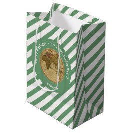 アンティーク1786東半球マップテーマパーティー ミディアムペーパーバッグ