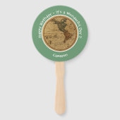 アンティーク1786西半球マップテーマパーティー ハンドファン (裏面)