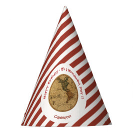 アンティーク1786西半球マップテーマパーティー パーティーハット