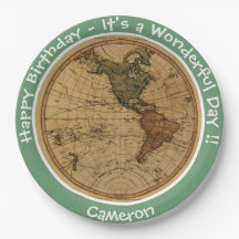 アンティーク1786西半球マップテーマパーティー