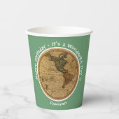 アンティーク1786西半球マップテーマパーティー 紙コップ (正面)