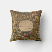 アンティーク17thセンチュリーイングリッシュサンプラープリント クッション (裏面)