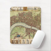 アンティーク17th世紀ロンドンW.ホラーの地図 マウスパッド (マウス)