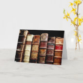 アンティーク18世紀デザイン革製本 カード (黄色い花)