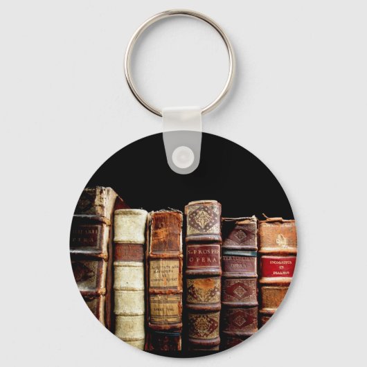 アンティーク18世紀デザイン革製本 キーホルダー (正面)