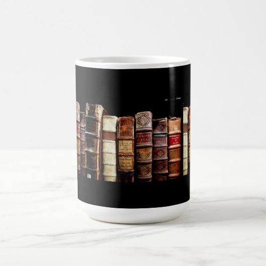 アンティーク18世紀デザイン革製本 コーヒーマグカップ (中央)