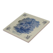 アンティーク18世紀デルフト船タイル再現 タイル (側面)