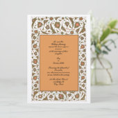 アンティーク18世紀ペルシアフローラ 招待状 (スタンド正面)