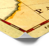 アンティーク18世紀ヨーロッパの地図ハーマンモル ポスター (角)