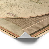 アンティーク1808世界地図byラウリー&ウィットル ポスター (角)