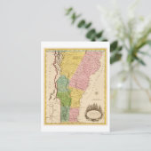 アンティーク1815バーモントの地図 ポストカード (スタンド正面)