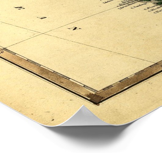 アンティーク1817サミュエル・ルイスによる南米の地図 ポスター (角)