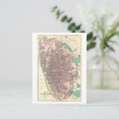 アンティーク1890イギリスのリバプールの地図 ポストカード (スタンド正面)