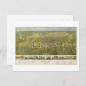 アンティーク1891ヒューストン,テキサス州,ポストカードの地図 ポストカード (正面/裏面)