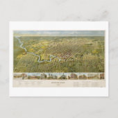 アンティーク1891ヒューストン,テキサス州,ポストカードの地図 ポストカード (正面)