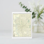 アンティーク1901インディアナポリス,インディアナの地図 ポストカード (スタンド正面)