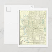 アンティーク1901インディアナポリス,インディアナの地図 ポストカード (正面/裏面)