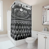 アンティーク60s rで使用される古いタイプライター シャワーカーテン (インサイチュ)