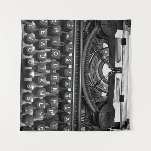 アンティーク60s rで使用される古いタイプライター タペストリー (正面(横))