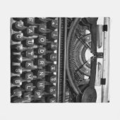 アンティーク60s rで使用される古いタイプライター フリースブランケット (正面(横))