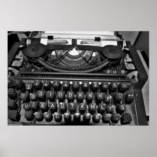 アンティーク60s rで使用される古いタイプライター ポスター