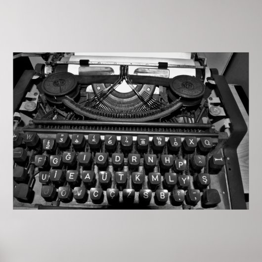 アンティーク60s rで使用される古いタイプライター ポスター (正面)