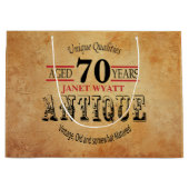 アンティーク70誕生日 ラージペーパーバッグ (正面)