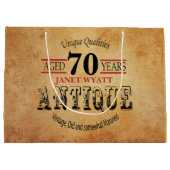アンティーク70誕生日 ラージペーパーバッグ (裏面)