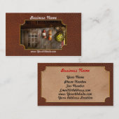 アンティーク-ぶら下がったののまわりに 名刺 (正面/裏面)