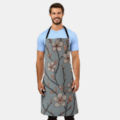 アンティーク　アルモンドブロッサム　アールヌーボー　パターン エプロン (着用した状態)