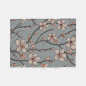 アンティーク　アルモンドブロッサム　アールヌーボー　パターン フリースブランケット (正面(横))