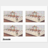 アンティーク ウェディング バンケット テーブル 長方形シール (シート)