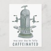 アンティーク エスプレッソ マシン コーヒー カスタマイズしよう 面白い ポストカード (正面)