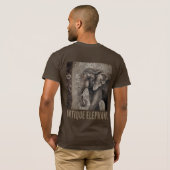 アンティーク エレファント ビンテージ ゾウ Tシャツ (裏面フル)