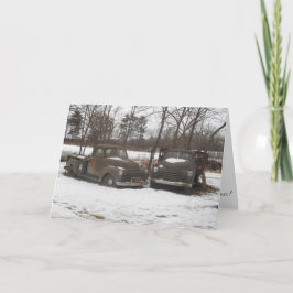 「アンティーク·オックスフォード·ミル·トラック」クリスマス·カード カード