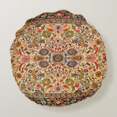 アンティーク，オリエンタルペルシャ，パターン，カーペット ラウンドクッション (裏面)