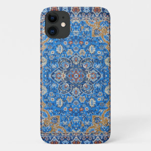 アンティーク オリエンタル ブルー トルコ ペルシャン カーペット ラグ iPhone 11 ケース