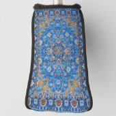 アンティーク オリエンタル ブルー トルコ ペルシャ カーペット ラグ ゴルフヘッドカバー (回転90)