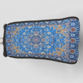 アンティーク オリエンタル ブルー トルコ ペルシャ カーペット ラグ ゴルフヘッドカバー (正面)