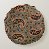 アンティーク オリエンタル ペルシャ トルコのペイズリー柄 ラウンドクッション (裏面)