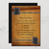 アンティーク カスタム ゲイ ウェディング 招待状 (正面/裏面)