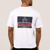 アンティーク カー バーン - ドライフィット ホワイト Tシャツ (裏面)