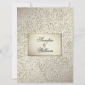 アンティーク グリッター ウェディング インビテーション (裏面)