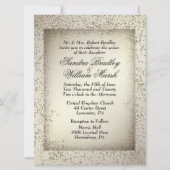アンティーク グリッター ウェディング インビテーション (正面)