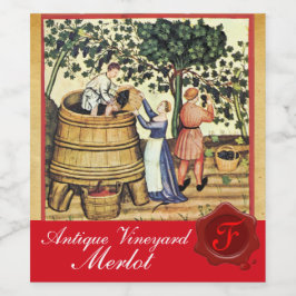 アンティーク グレープ ヴィンヤード ハーベスト ワックス シール モノグラム