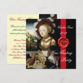 アンティーク・グレープ・ヴィンヤード ワイン・テイスティング・パーティー ワックスシール 招待状 (正面/裏面)