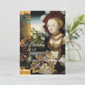 アンティーク グレープ ヴィンヤード ワイン テスティング パーティー 招待状 (スタンド正面)